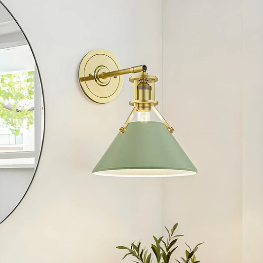 Elevate Your Interiors with the Elegant Metal Cone Colorful Wall Lamp: A Fusion of Vintage Charm and Modern Versatility