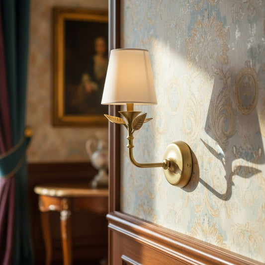 Vintage Botanical Metal Wall Sconce