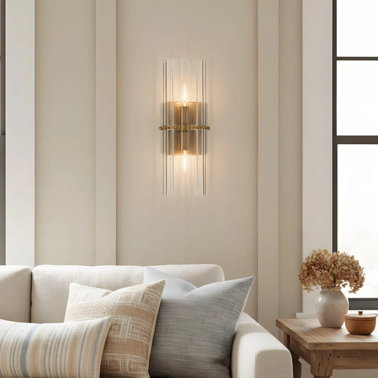 Luxury Crystal Vertical-Striped Wall Sconce