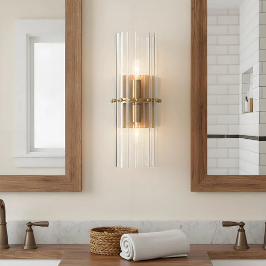 Luxury Crystal Vertical-Striped Wall Sconce