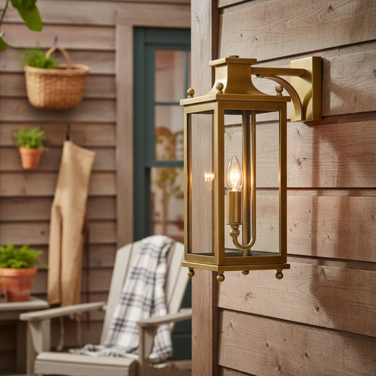 Farmhouse Clear Glass Lantern Wall Light