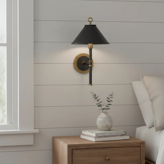 Industrial Metal Taper Shade Wall Lamp