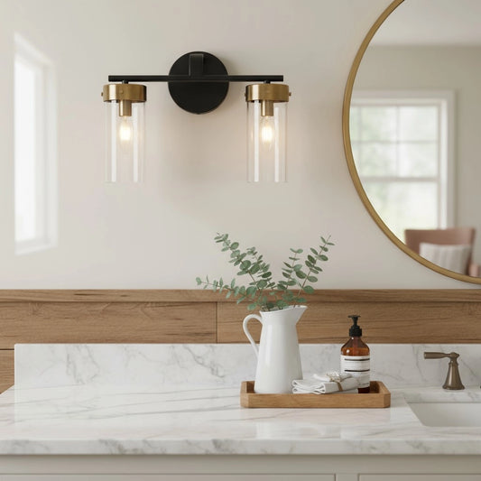 Minimalist Multi-Head Glass Vanity Sconce