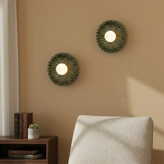 Modern Minimalist Flower Ceramic Wall Lamp