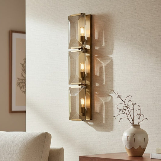 Modern Crystal Prism Wall Sconce Lighting Fixture