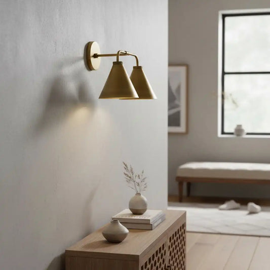 Modern Double Cone Metal Wall Sconce