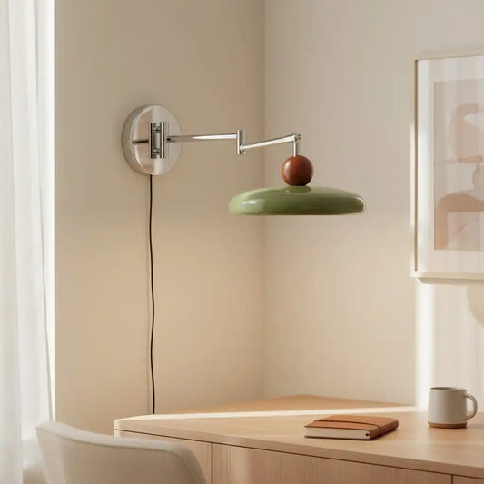 Modern Metal Acrylic Swing Arm Wall Lamp