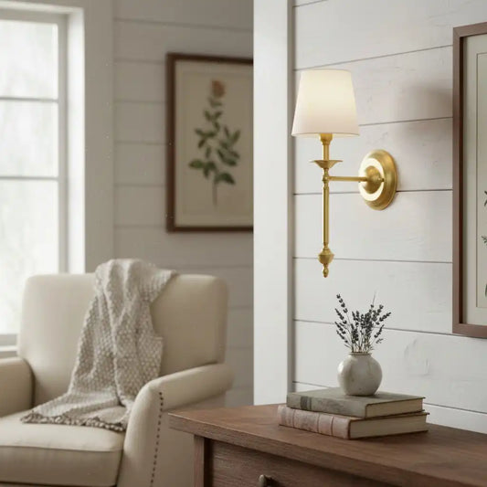 Vintage Gold Copper Wall Sconce