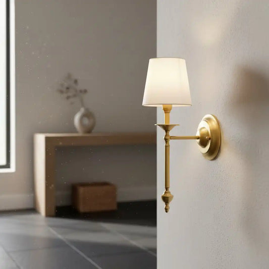 Vintage Gold Copper Wall Sconce