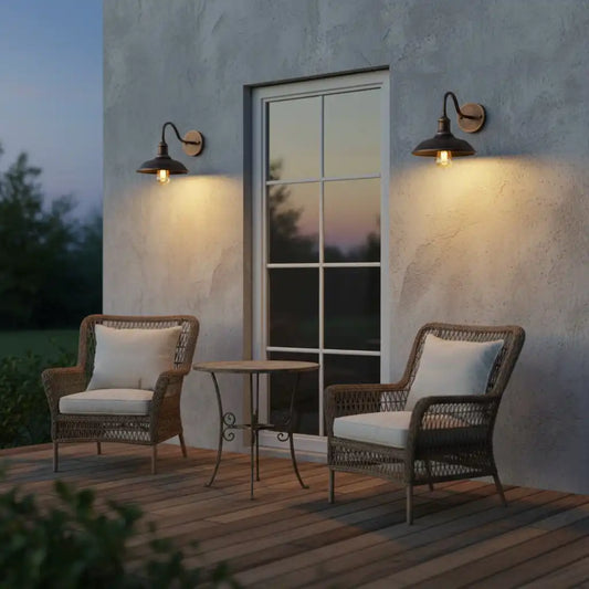 Vintage Gooseneck Outdoor Metal Wall Light