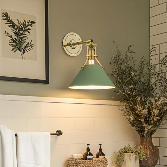 Elegant Metal Cone Colorful Wall Lamp