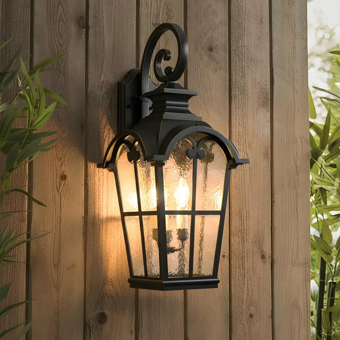 Your outdoor space may be missing a striking focal point that combines practicality and aesthetics – our Vintage Outdoor Waterproof Lantern Wall Light.