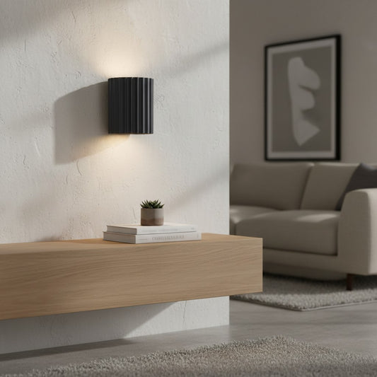 Modern Striped Resin Cylindrical Wall Sconce