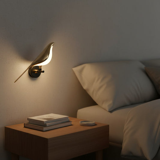 Modern Indoor Bird-Shaped Metal Wall Sconce
