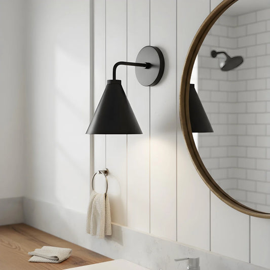 Industrial Style Metal Cone Wall Sconce