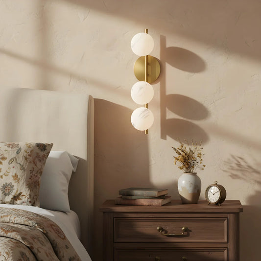 Modern Glass Ball String Three-Lamp Wall Lamp