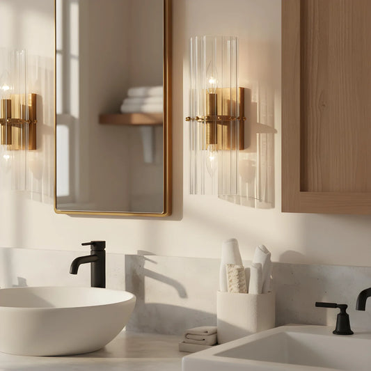 Luxury Crystal Vertical-Striped Wall Sconce