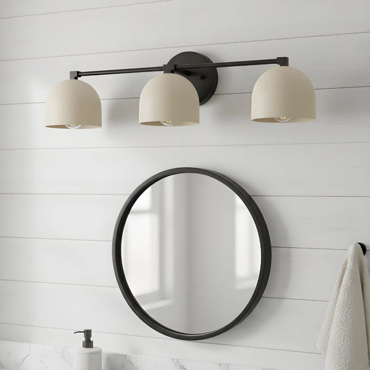 Modern Metal Dome Three-Head Wall Sconce