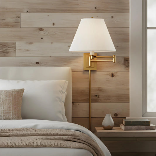 Vintage Metal Adjustable Swing Arm Wall Sconce