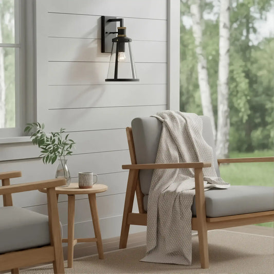 Contemporary Outdoor Circular Metal Wall Light