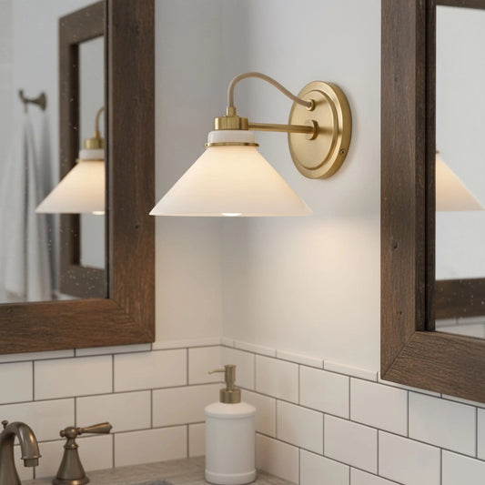 Industrial Flared Shade Metal Wall Sconce