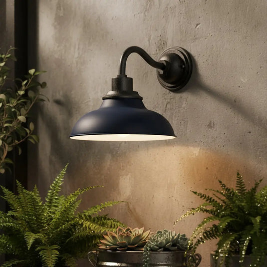 Industrial Outdoor Dome Metal Wall Light