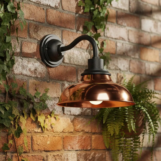 Industrial Outdoor Dome Metal Wall Light
