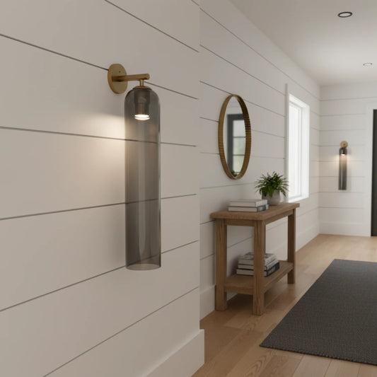 Minimalist Indoor Bathroom Glass Wall Light