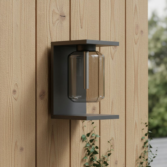Minimalist Rectangular Outdoor Metal Wall Light