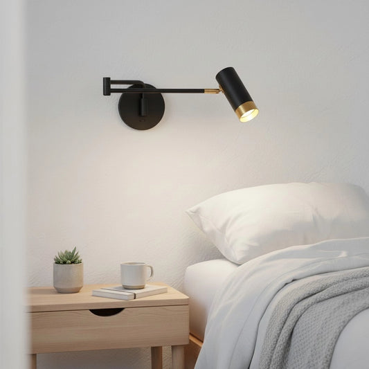 Minimalist Metal Swing Arm Wall Light