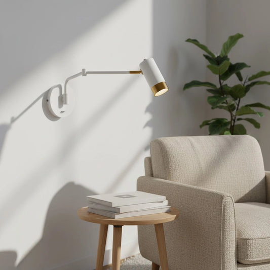 Minimalist Metal Swing Arm Wall Light