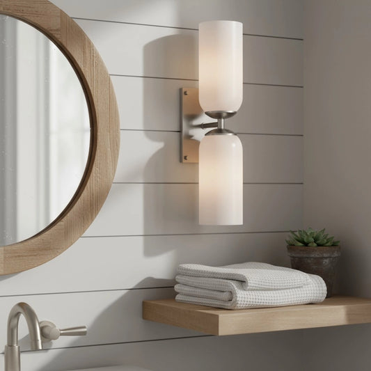 Modern Double Cylinder Glass Wall Lamp