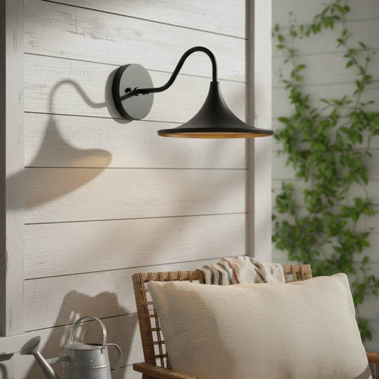 Modern Wet-Rated Outdoor Dome Wall Sconce