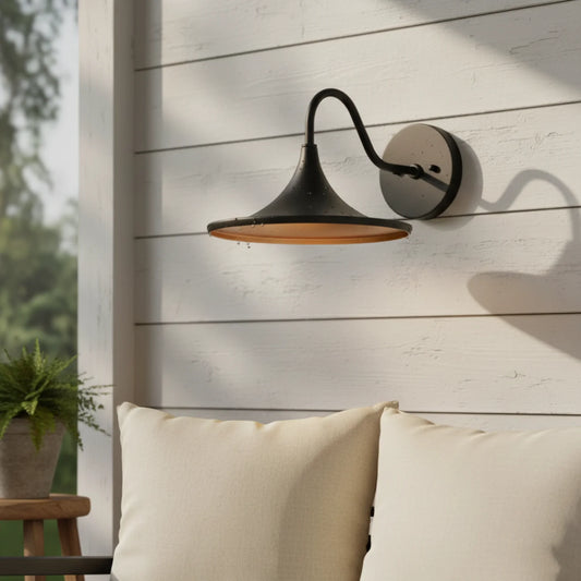 Modern Wet-Rated Outdoor Dome Wall Sconce