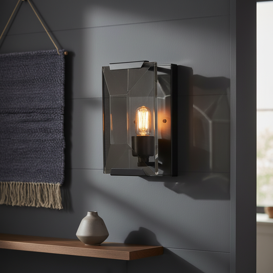 Modern Metal Crystal Linear Wall Sconce