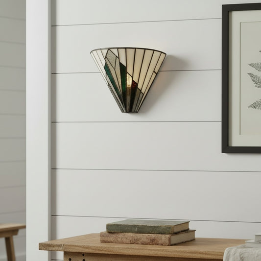 Tiffany Art Deco Conical Glass Wall Light