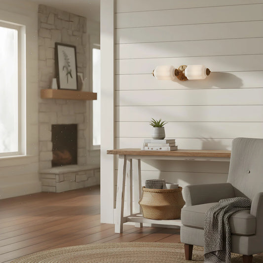 Vintage Double-Head Glass Eloise Wall Sconce