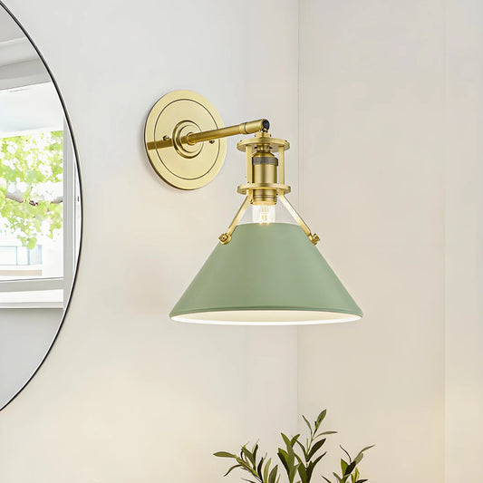 Elegant Metal Cone Colorful Wall Lamp