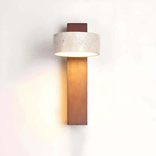 Vintage Minimalist Walnut Vertical Wall Sconce